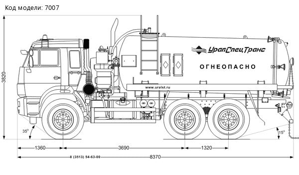 Автоцистерна АКН-11-ОД ВК на шасси Камаз 43118-46