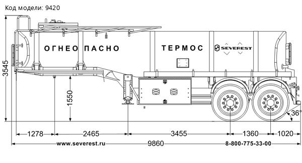 Полуприцеп-цистерна ППЦН 22Т-21 ПТ