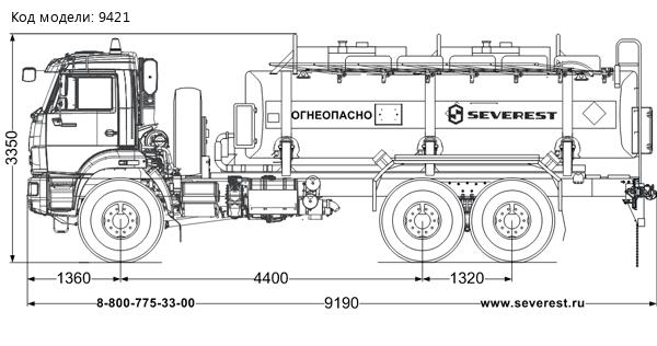 Автотопливозаправщик АТЗ-12-2 УСТ 5453 Камаз 43118-50