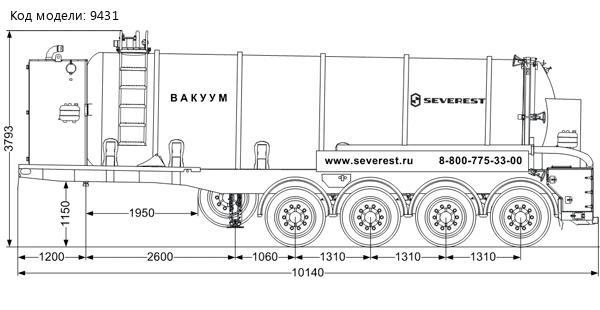 Полуприцеп-цистерна ППЦВ 25+1-42ЛЛ-ОД рамная