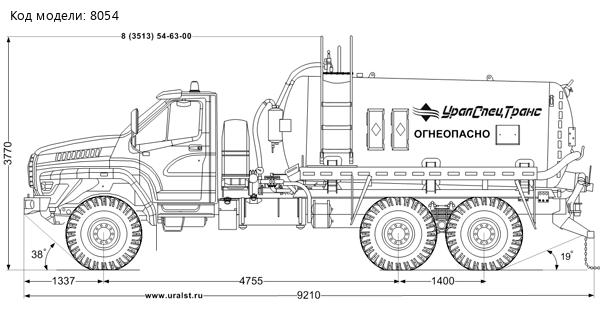 Автоцистерна АКН-10 КО Урал 4320-72Е5 NEXT