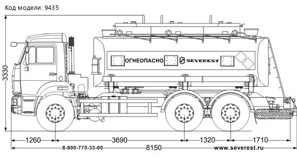 Автотопливозаправщик АТЗ-14-3Б