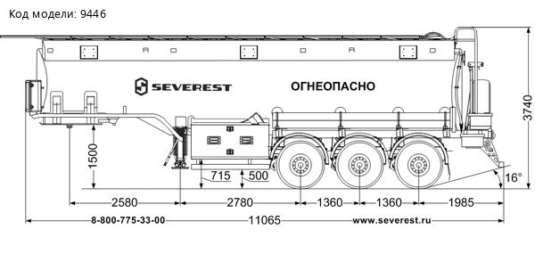 Полуприцеп цистерна для ГСМ ППЦ 28К-32Л-3