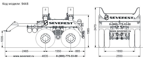 Трубоплетевозный прицеп-роспуск ПРТ 20-24Д 