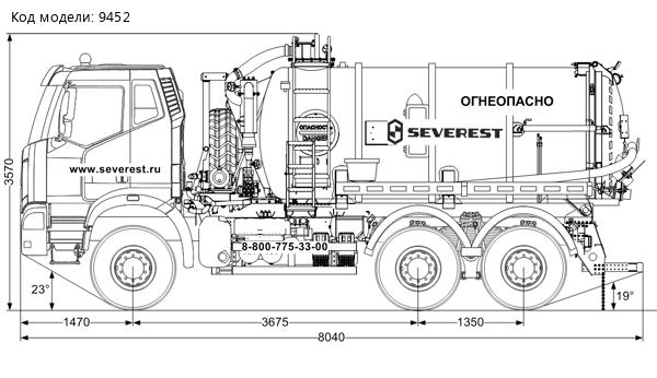 Автоцистерна нефтепромысловая АКНС-10 НК​​​​​​​ 