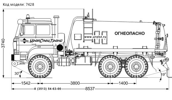 Автоцистерна АКН-11-ОД КО на шасси Урал 5557-80М