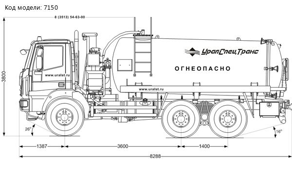 Автоцистерна АКН-11-ОД ВК на шасси IVECO-AMT Карго(CARGO)