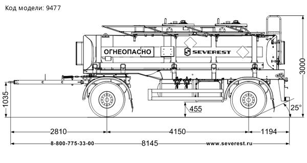 Прицеп-цистерна для ГСМ ПЦ 10-21-2