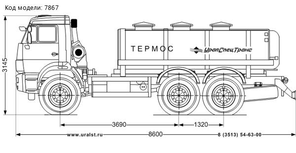 АЦПТ-9,5-3 на шасси Камаз 43118-46