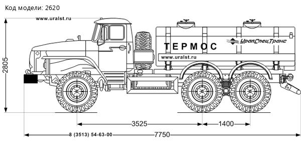 Автоцистерна АЦПТ-4,7 на Урал 4320-61/-71
