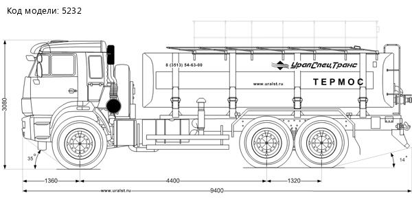 АЦВ-11Т УСТ 5453 Камаз 43118-50 сп.м.