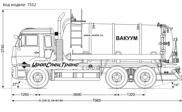 Автоцистерна МВ-11-ОД КО на шасси Камаз 65115