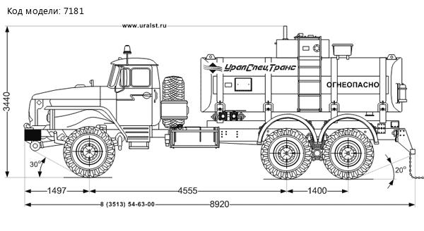 АЦ-10 УСТ-5453 на шасси Урал 4320-60М