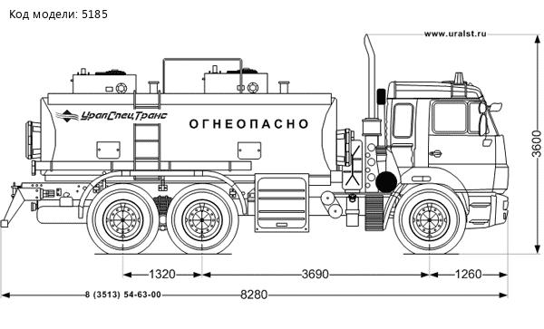 Автоцистерна АЦ-10,45 6606-62 Камаз