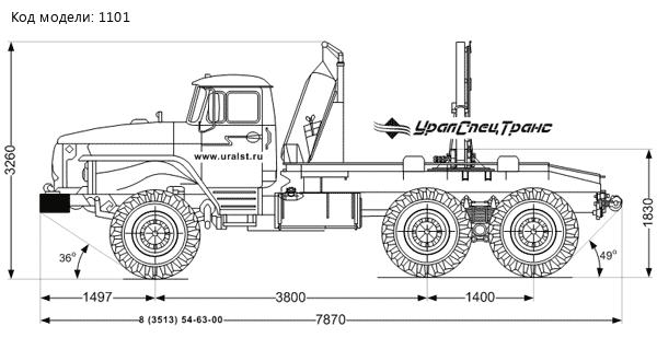 Лесовозный тягач УСТ-5453 Урал