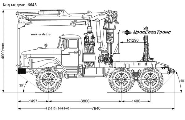 Лесовозный тягач Урал с Epsilon M100L97