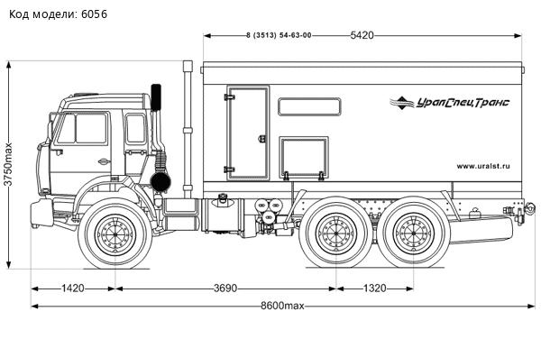Установка ППУА 1600/100 на шасси Камаз 43118-10