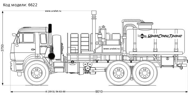 УНЦ 125х32К-02Б на шасси Камаз 43118-42