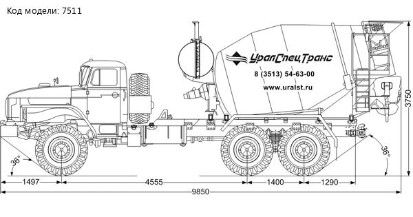 АБС 6ГП УСТ 5453 Урал 4320-1951-60 гидропривод