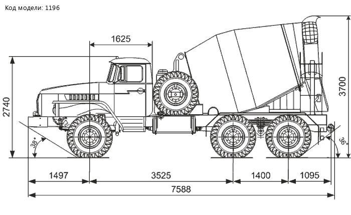 Автобетоносмеситель СБ-92В