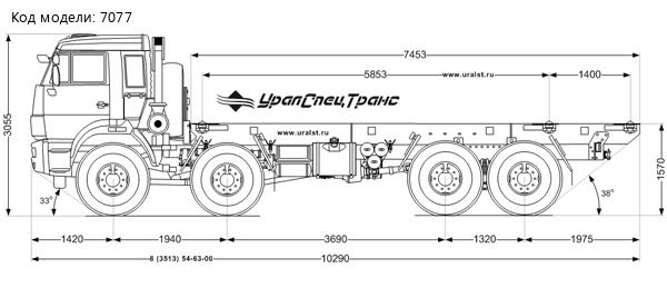 Автомобиль контейнеровоз Камаз 63501