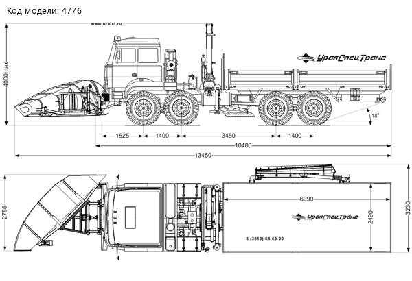 Бортовой Урал с КМУ ИМ-50