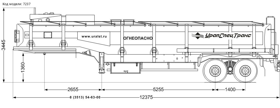 Полуприцеп цистерна для ГСМ ППЦ 30-23Д УСТ-94651