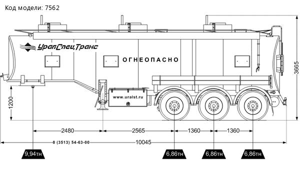 Полуприцеп цистерна ППЦ 28К-32Л-3P (SAF) УСТ-94651