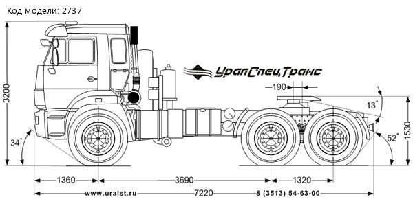 Седельный тягач Камаз 43118-50 со спальным местом УСТ-5453