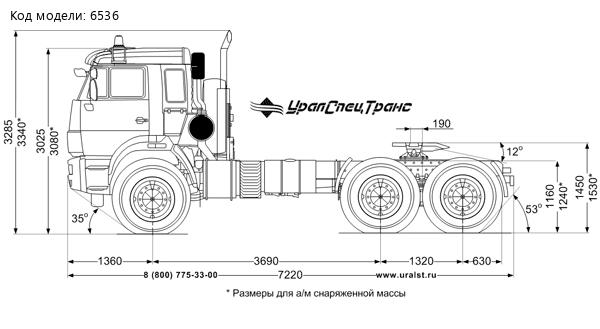 Седельный тягач Камаз 53504 ЛВЖ, сп. место