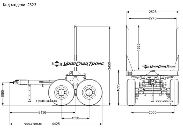 Лесовозный роспуск ПРЛ11-КБ УСТ