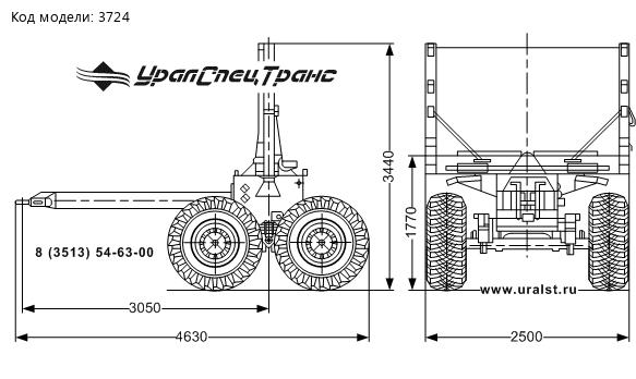 Прицеп-роспуск лесовозный 905200