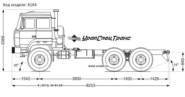 Шасси автомобиля Урал 5557-80М9