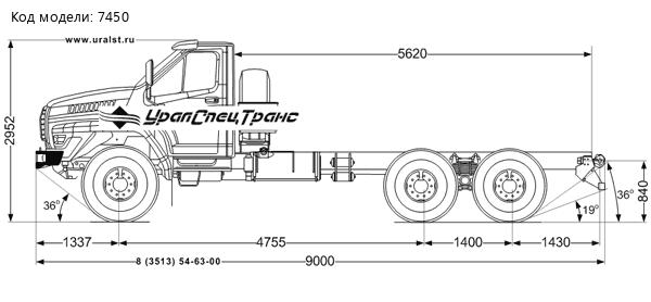 Шасси автомобиля Урал-NEXT 4320-6951-74