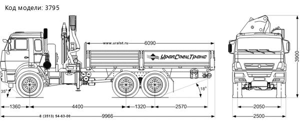 Камаз бортовой с краном манипулятором
