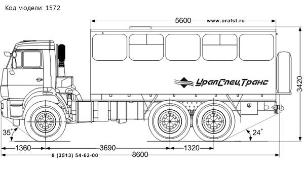 Автобус вахтовый 22 комфорт УСТ 54535 Камаз 43118