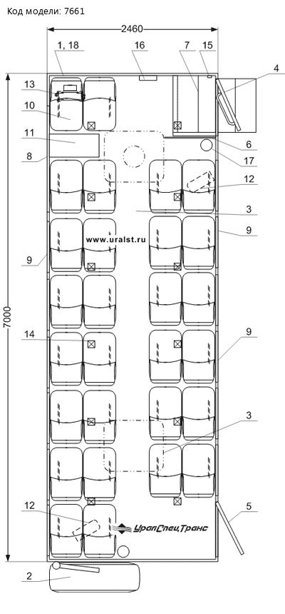 Планировка вахтового автобуса