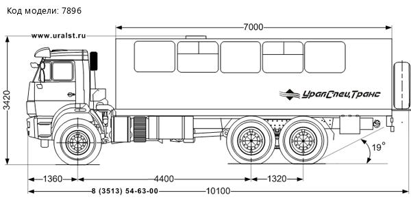 Автобус вахтовый 26+2 УСТ 54535 Камаз 43118-50