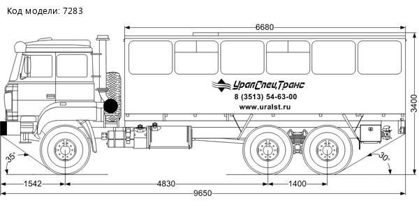 Автобус вахтовый 28 комфорт УСТ 5453 Урал 4320-80Е5, сп.м
