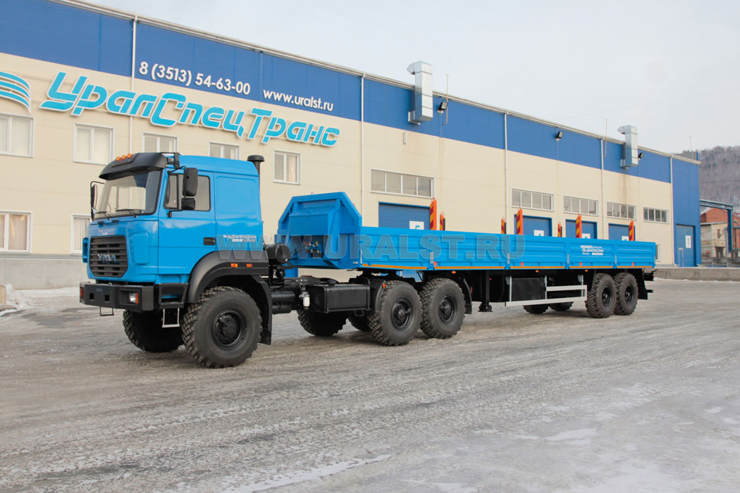 Полуприцеп бортовой ППБ 20-21-12К + Седельный тягач Урал