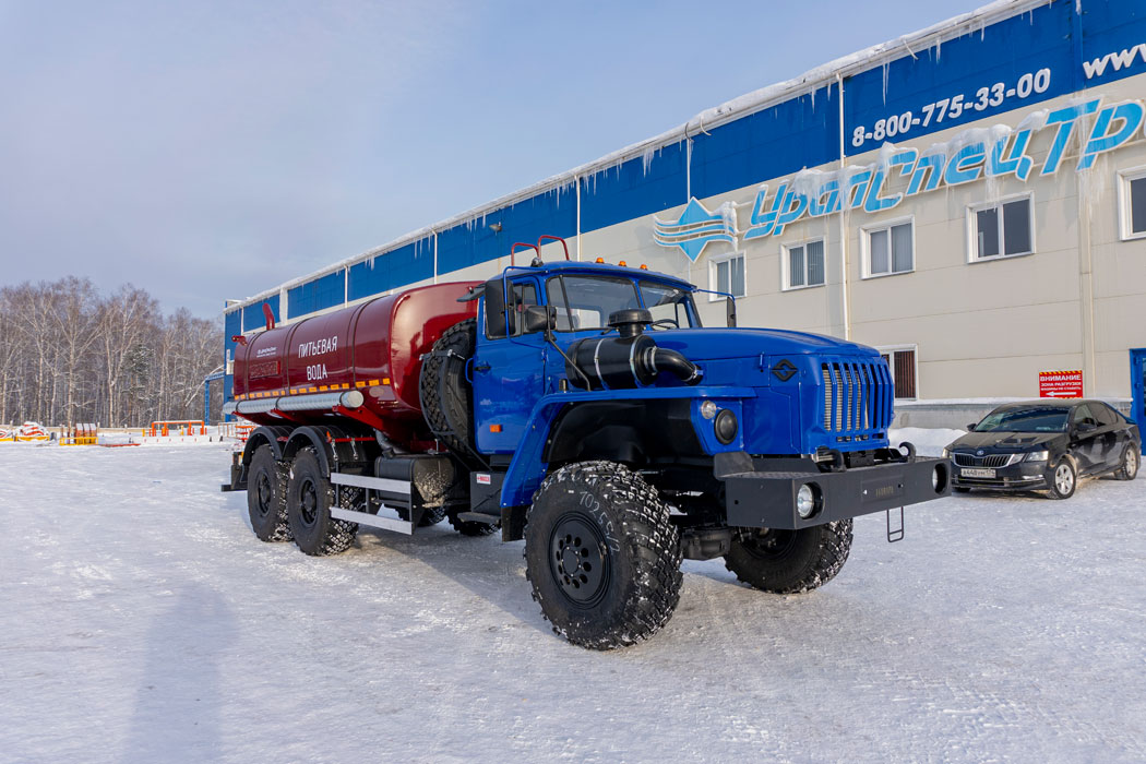 Автоцистерна для питьевой воды АЦПТ-10НО УСТ 5453 Урал 4320-1951-60 насос, обогрев