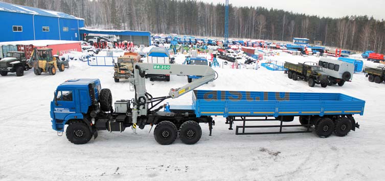 Полуприцеп бортовой 9334-20-10 под ИФ-300 и Седельный тягач Камаз с КМУ ИФ-300С