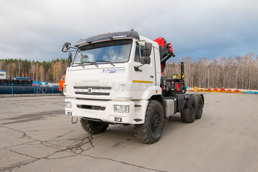 Седельный тягач с КМУ ИМ-150N УСТ 5453 Камаз 43118