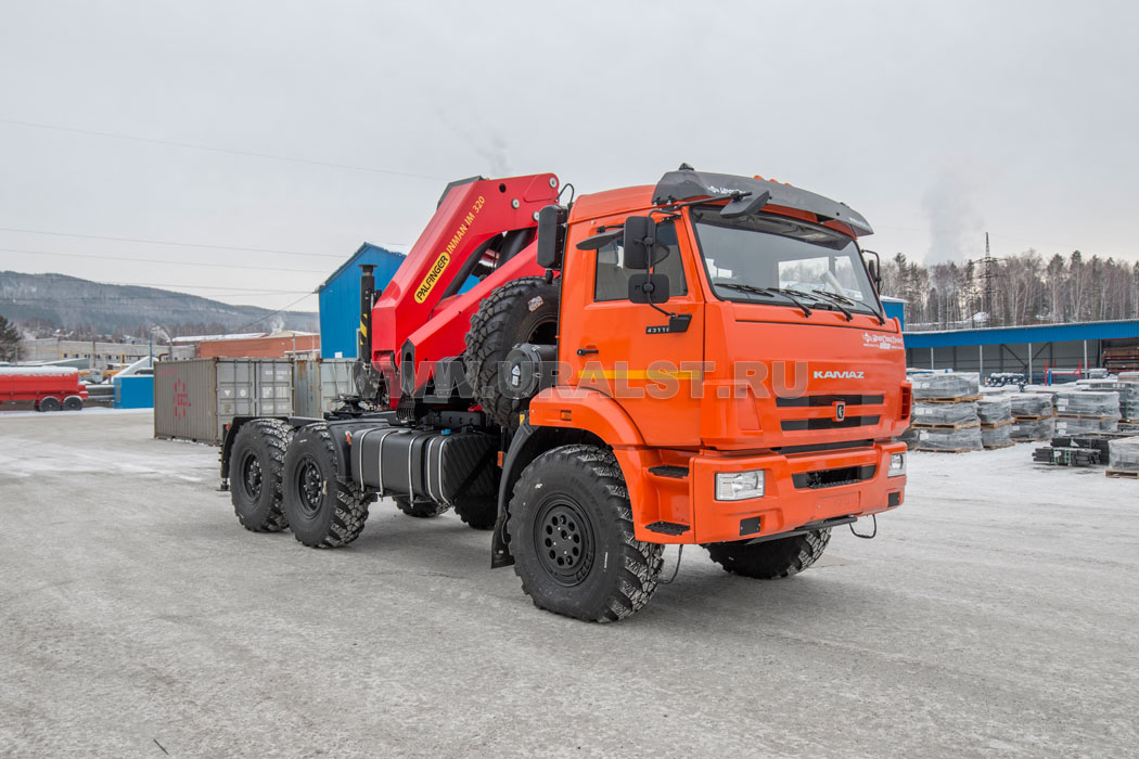 Седельный тягач с КМУ ИМ-320-04 УСТ 5453 Камаз 43118-50