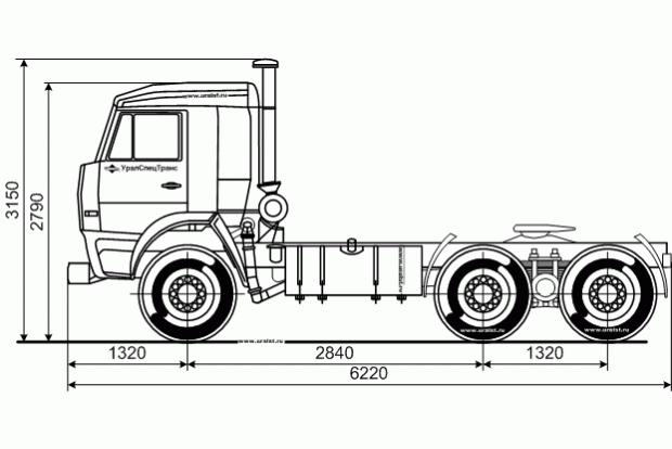 СЕДЕЛЬНЫЙ ТЯГАЧ КАМАЗ 54115