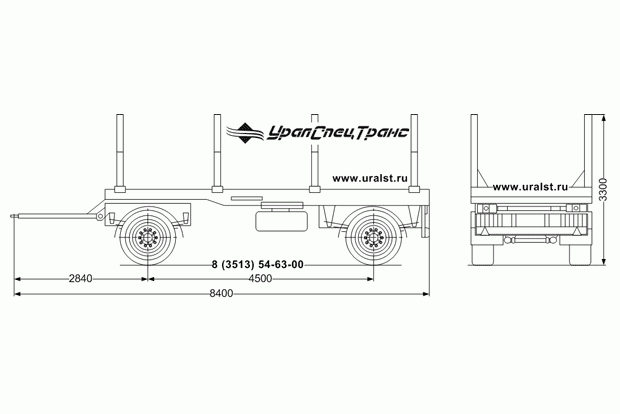 прицеп сортиментовоз 89721