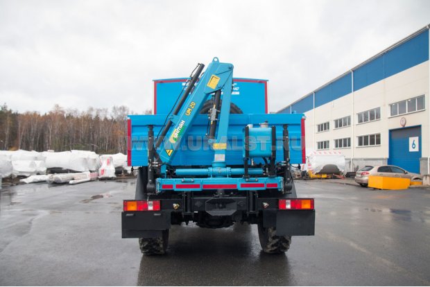 ГПА 6+2 мест открытый кузов Урал 43206-81Е5 с КМУ ИМ-20 УСТ-5453