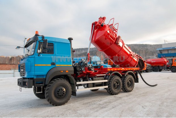 Автоцистерна вакуумная АКНС-10-ОД PVT-200 УСТ 5453 Урал 5557-80, сп.м 