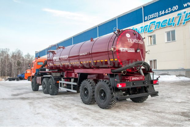 Полуприцеп цистерна вакуумная с системой обогрева сливного крана от выхлопной системы тягача (опция)