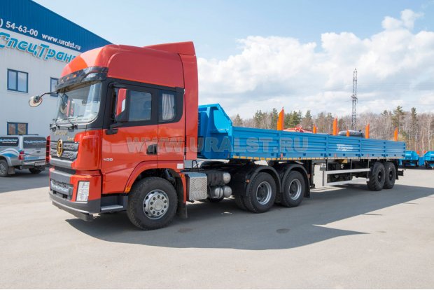 Седельный тягач SHACMAN SX42584V324 + Полуприцеп бортовой ППБ 20Б-21-12К